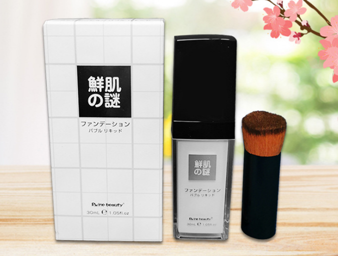 鮮肌之謎 泡泡水粉底液廠家供應，廣州富寶日用化工客服拿批發(fā)價